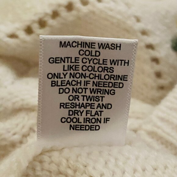 Sincerely Jules White Sweater Vest Sleeveless Sweater Flowers size Large - Picture 10 of 10